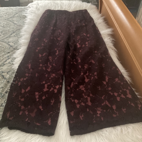 Anthropologie Feather and Bone Lace Palazzo pants - Picture 3 of 3
